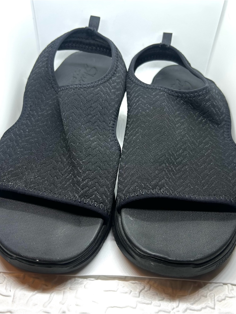 Skechers Men's Black Slip-On Open-Toe Sandals